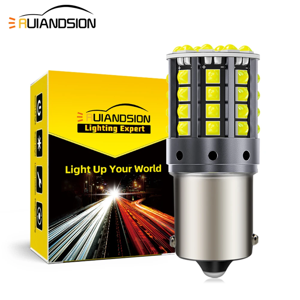 

2Pc 1156 1157 LED Bulb BA15S BAY15D 3030 Chip 44SMD White Yellow Red Brake Light 10-80V for Car Motorcycle Turn Signal Tail Ligh