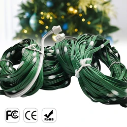 DC5V WS2812B Led String Addressable Individually 5050 RGB Christmas Lights Waterproof Green Transparent Wire Decoration 5m-25m