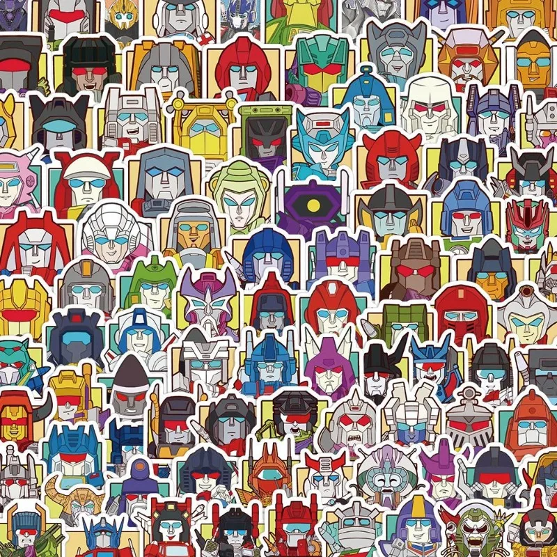 100pcs 변압기 Autobot 스티커 스케이트 보드 노트북 수하물 자전거 오토바이 자동차 크리 에이 티브 DIY 방수 스티커 데칼 완구