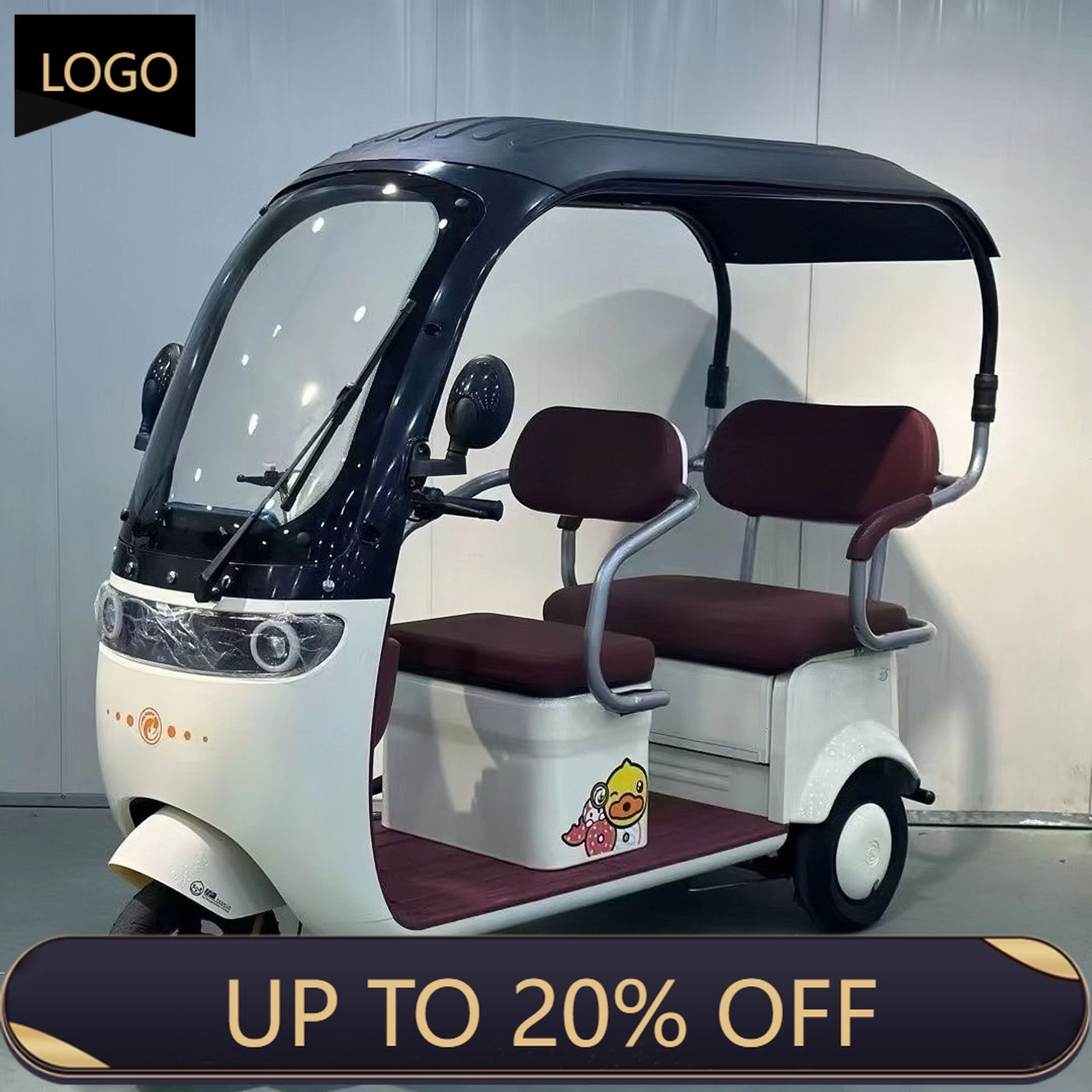 QQA High-quality 1000W electric tricycle, suitable for adult passenger and cargo transportation, three-wheeled 48V new electric