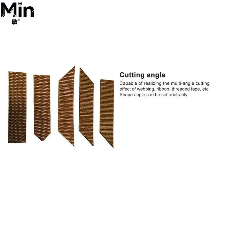 Automatic Multi-angle 5 Shapes Nylon Webbing Cold Hot Cutting Automatic Hot Knife for Webbing Ribbon