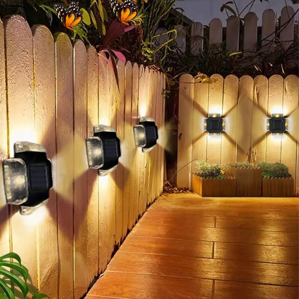 4PCS Led applique da esterno impermeabile portico illuminazione da giardino lampada da parete per interni Decor camera da letto soggiorno corridoio scale lampade