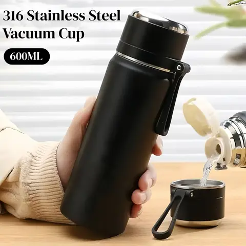 600ML Stainless Steel Thermos Bottle Keep Cold and Hot Thermal Water Bottle Insulated Tumbler Cup for Tea Coffee Vacuum Flasks