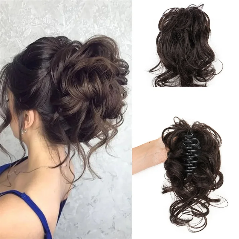 Women Ponytail Extension Clip-In Wavy Ponytail Hair Wigs Natural Hairpieces for Daily Life Cosplay Costume Party