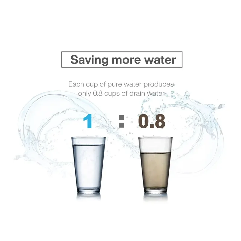 for 800GPD Reverse Osmosis Water Filter System 3 Stage Direct Flow High Capacity Household Drinking Purification Kitchen Tap