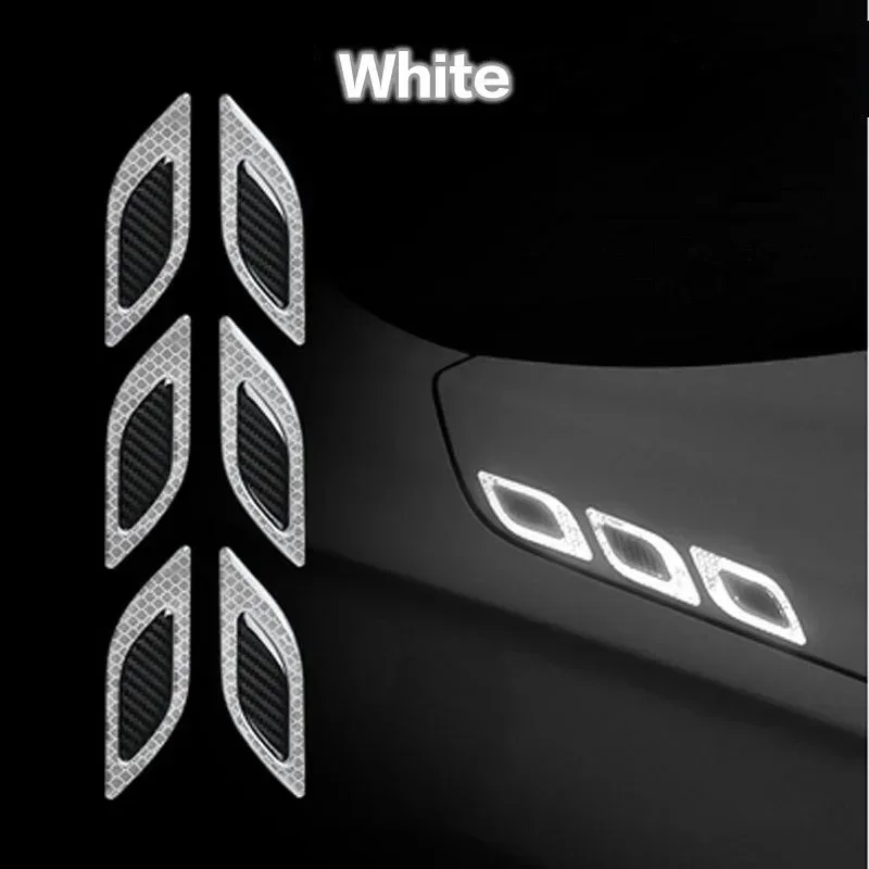 Universal Carbon Fiber Reflective Tape Set - Safety Sign & Warning Strips for Car Hood, Wheel Arches, Bumper