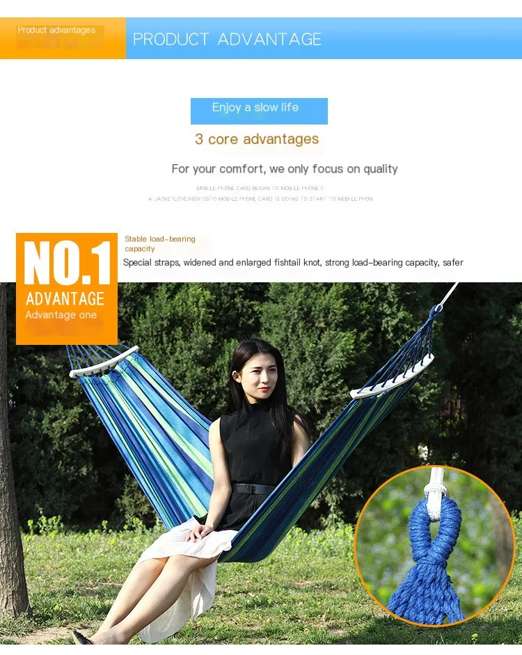 

Утолщенный холщовый гамак с деревянными опорами, защита от опрокидывания, для улицы, на четыре сезона, двухместный, качели