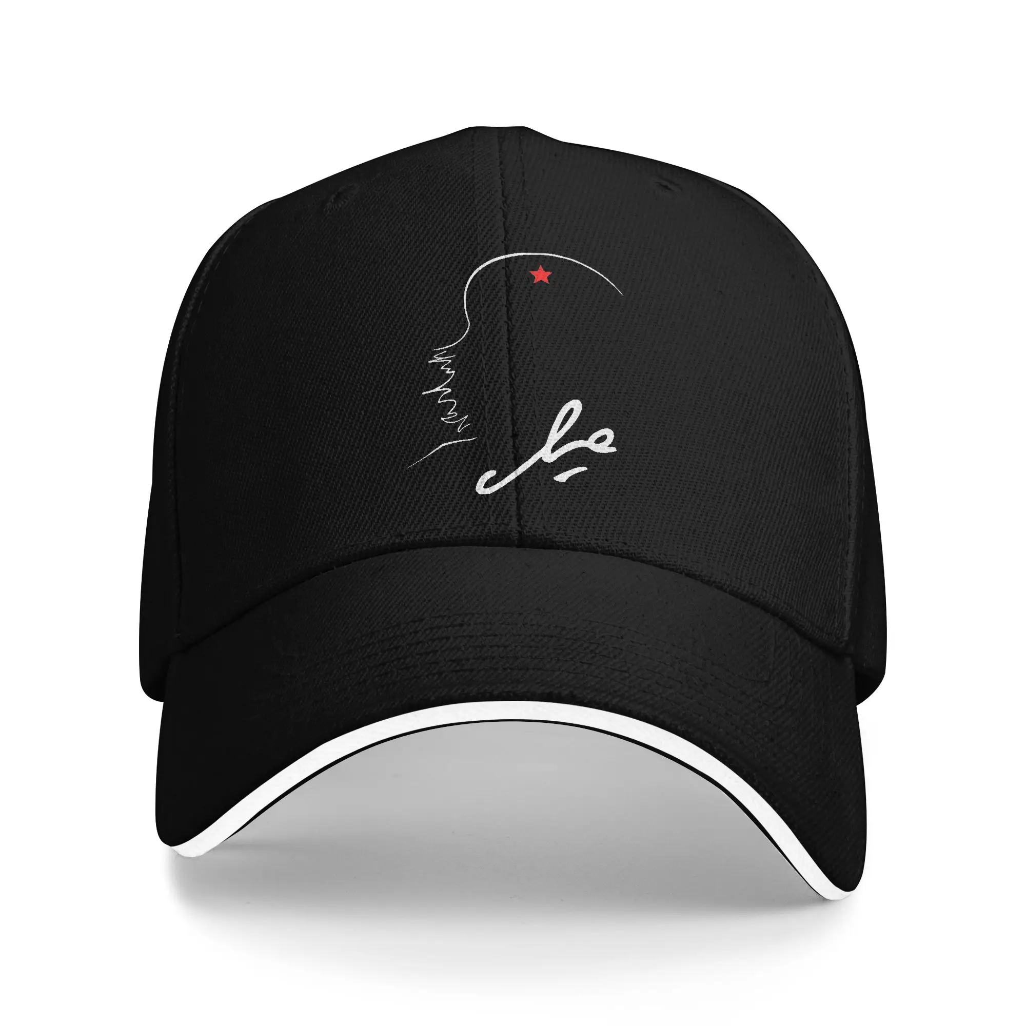 Men's Women's Che Guevara Signature Outdoor Hat  Cuba Communism Revolution Adjustable Cap Casual Baseball Cap Golf Hats