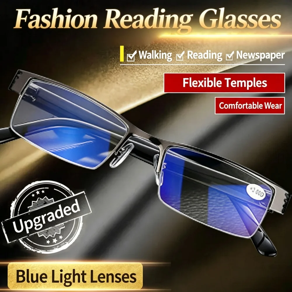 1 Stück europäische und amerikanische Anti-Blaulicht-Lesebrille für Menschen mittleren Alters und Senioren, gegen Ermüdung, gegen Strahlung.