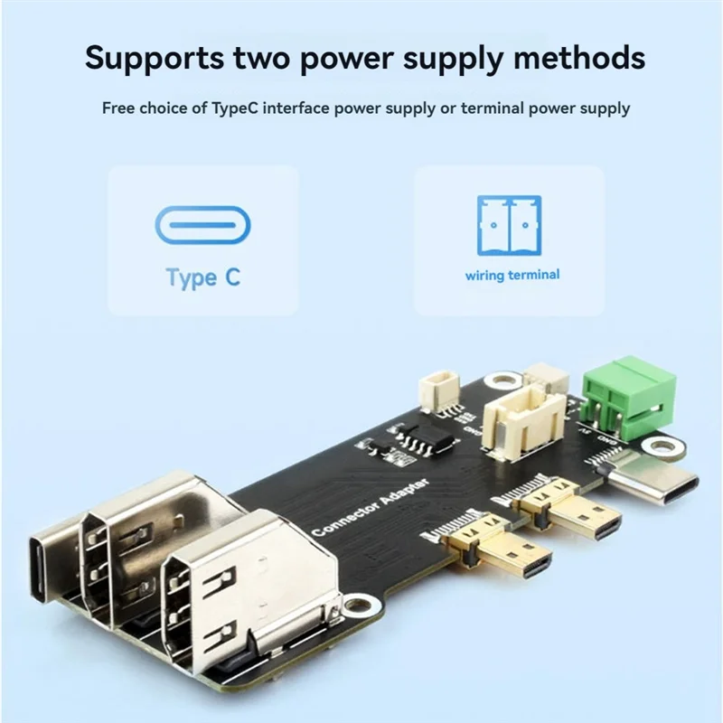 A42Z-para Raspberry Pi 5 funda + ventilador de radiador + Compatible con placa adaptadora HD compatible con placa de expansión de salida Dual 4K