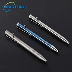 High Quality Titanium Tactical Bolt Action Ballpoint Pen Self Defense EDC Writing Tools for Outdoor Traveling Office Gift