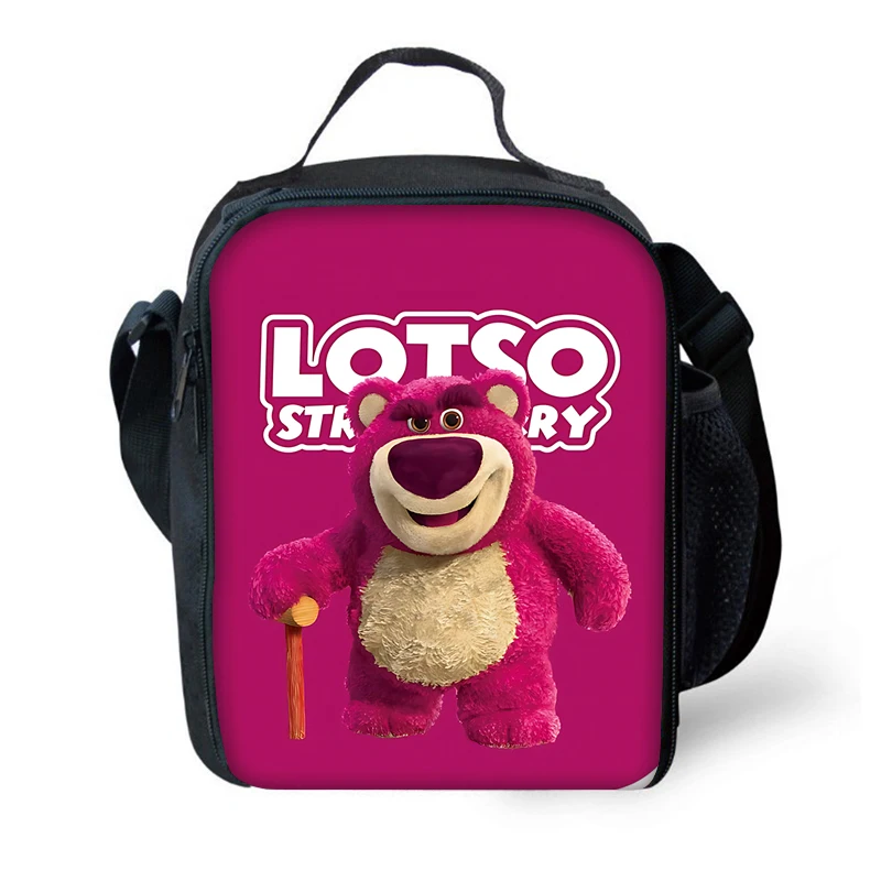 Urso dos desenhos animados Isolado Saco de grande capacidade, L-lotsos Saco infantil para meninos e meninas, estudante, piquenique ao ar livre, refrigerador térmico, lancheira