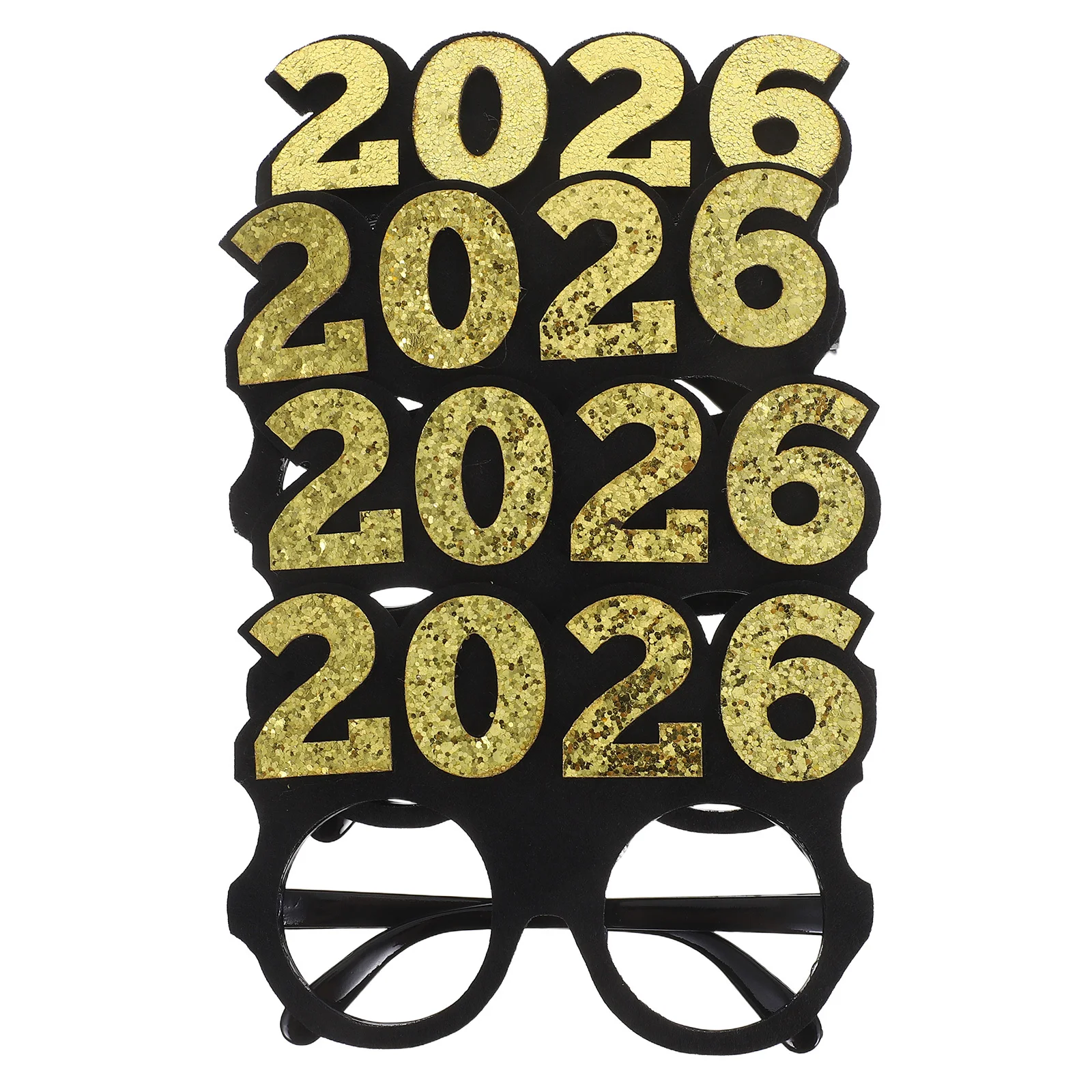 

4pcs 2026 Glasses Happy New Year Eyewear Retro Number Design Party Supplies Photo Booth Props Graduation Festival Wearable