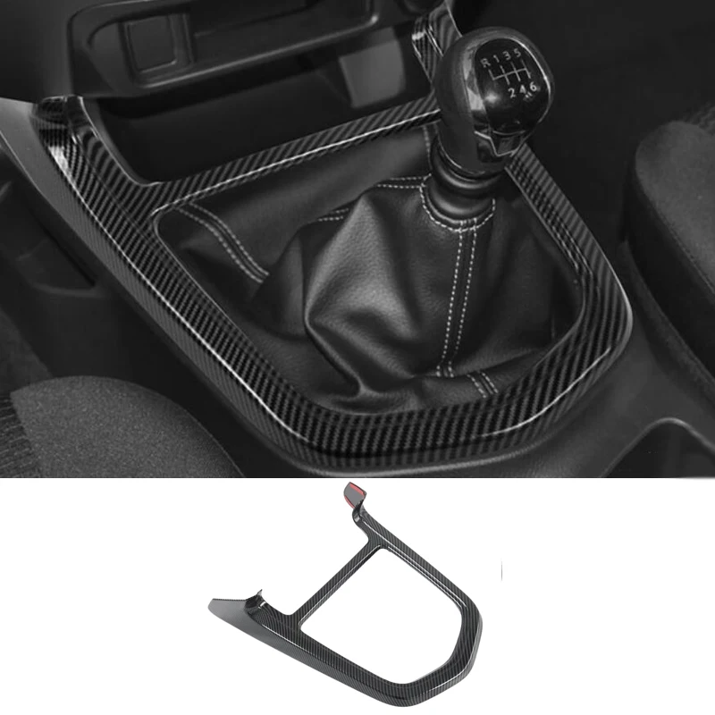 Carbon Fibre for Nissan Navara NP300 2017 2018 2019 Car Gear Shift Knob Frame Panel Decoration Cover Trim Sticker Accessories