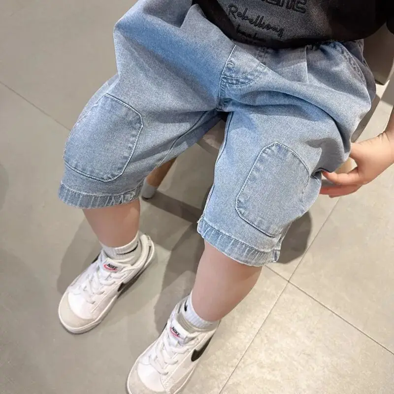 Children's Shorts Summer Thin Boys' Jeans Overwear Loose Pants Korean Edition Girl Baby Shorts