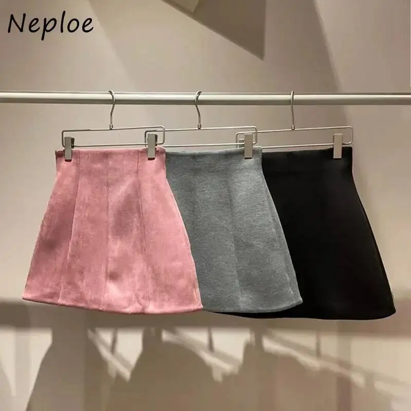 

BabYoung милая новая юбка трапециевидной формы с высокой талией, тонкая мода, элегантные универсальные женские юбки, японское облегающее платье с рюшами, повседневная Mujer Falda