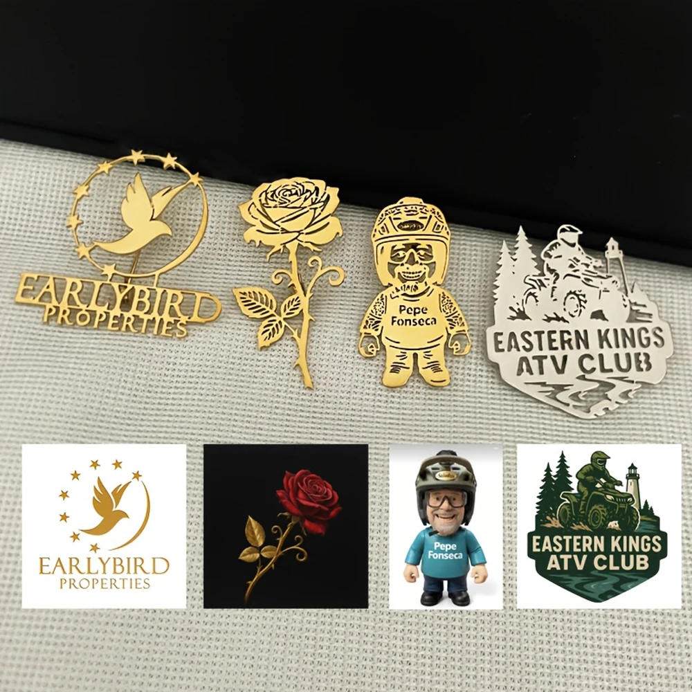 

Брошь из нержавеющей стали с индивидуальным логотипом для мужчин, аксессуар для одежды, украшение для свадьбы или дня рождения, ювелирный подарок.