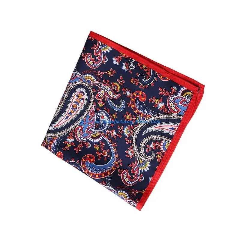 E56A Khăn Túi Mềm Hình Vuông Hoa Khăn Hankies Đám Cưới Mềm Mại Cho Chú Rể