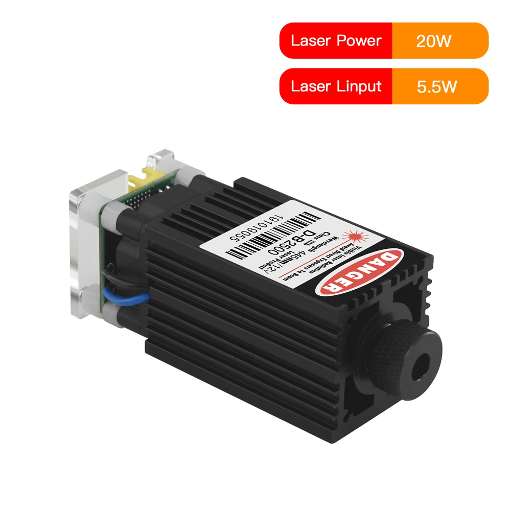Modulo testa laser 450nm Testa laser a luce blu per macchina per incidere di intaglio fai-da-te Accessorio per incisore Strumenti fai-da-te