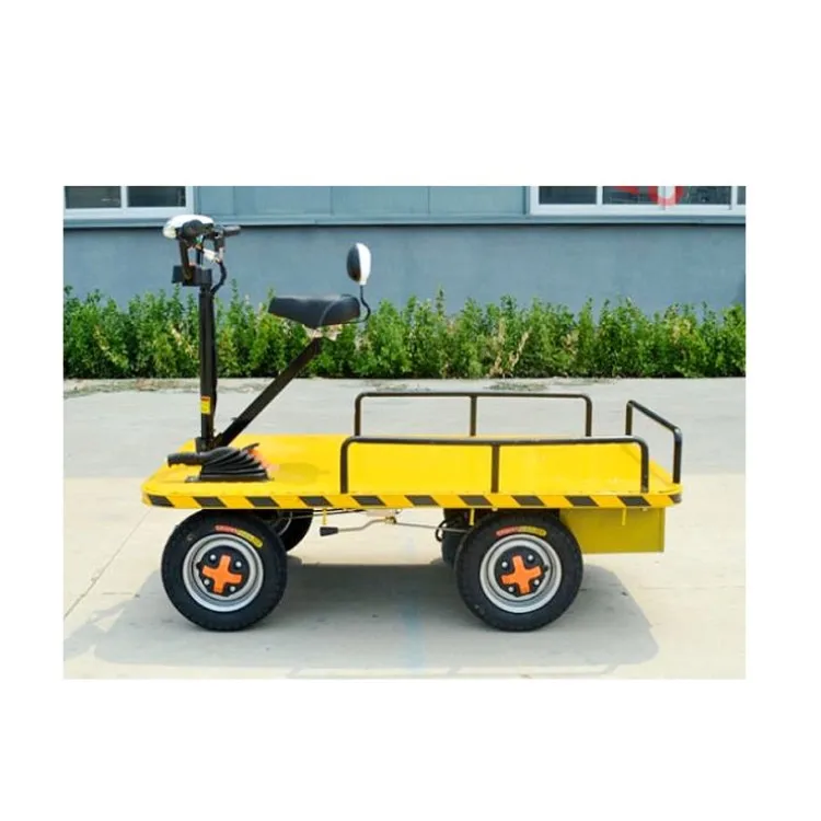 Customizable Logo Platform Wagon Hand Beach Trolley Garden Warehouse Handling Tools Electric with 4 wheels