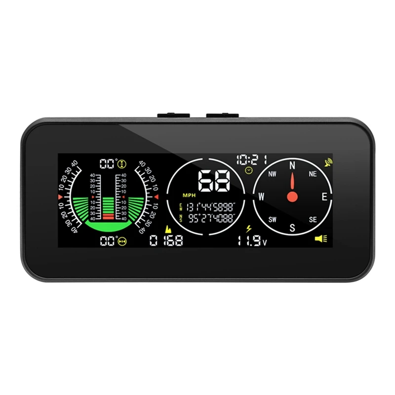 

Car HUD Head Up Display Inclinometer Compass Speedometer GPS Overspeed Alarm Car Parts 1 Piece