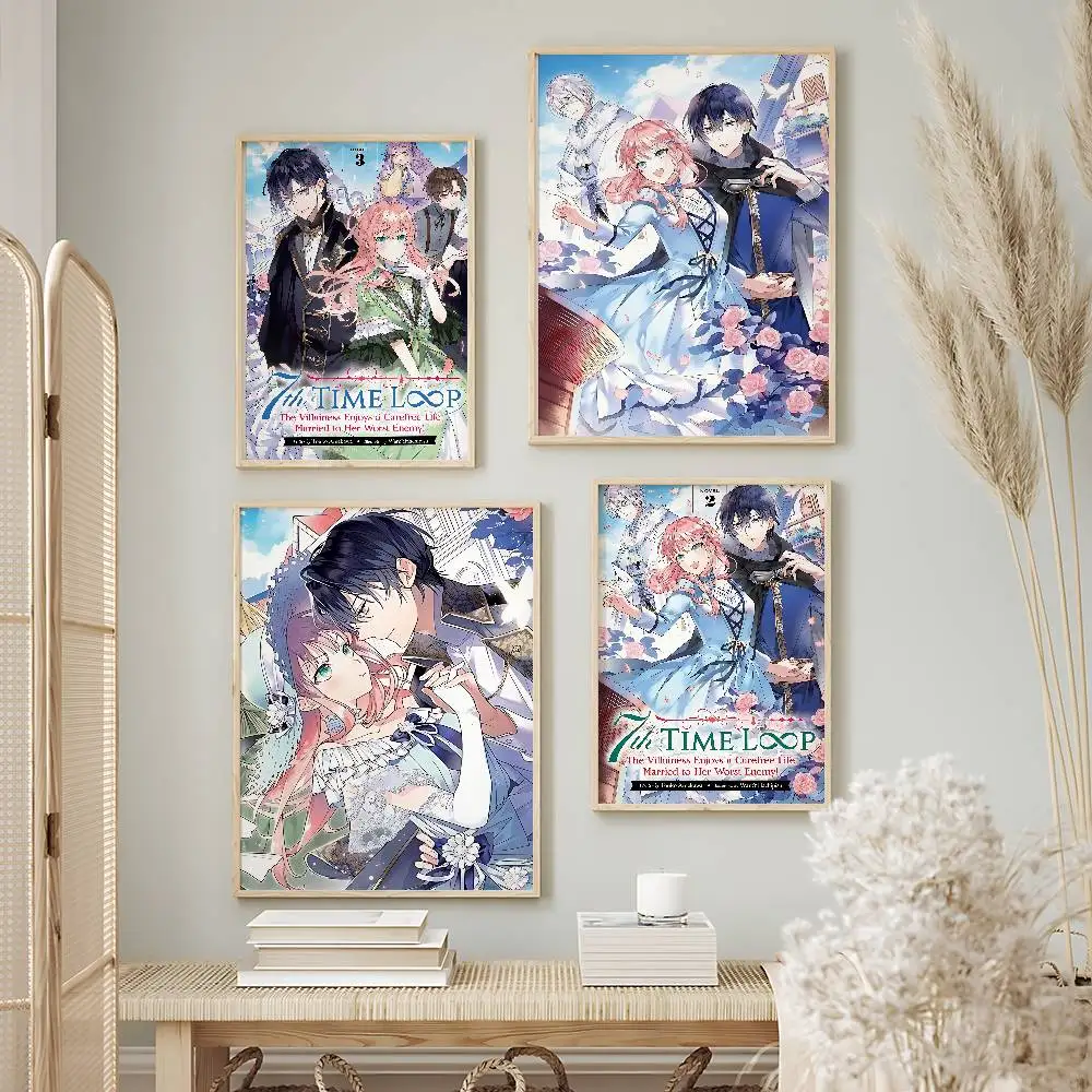 Fantasy Anime 7th Time Loop Posters Premium Self-Adhesive No Residue Wall Sticker for Home Office Bar Decor