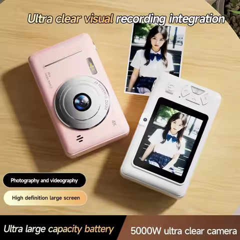 4K Digital Camera 50MP HD Photography Travel Selfie Children Cameras with 8x Zoom Compact Camcorder Student Pocket Small Camera