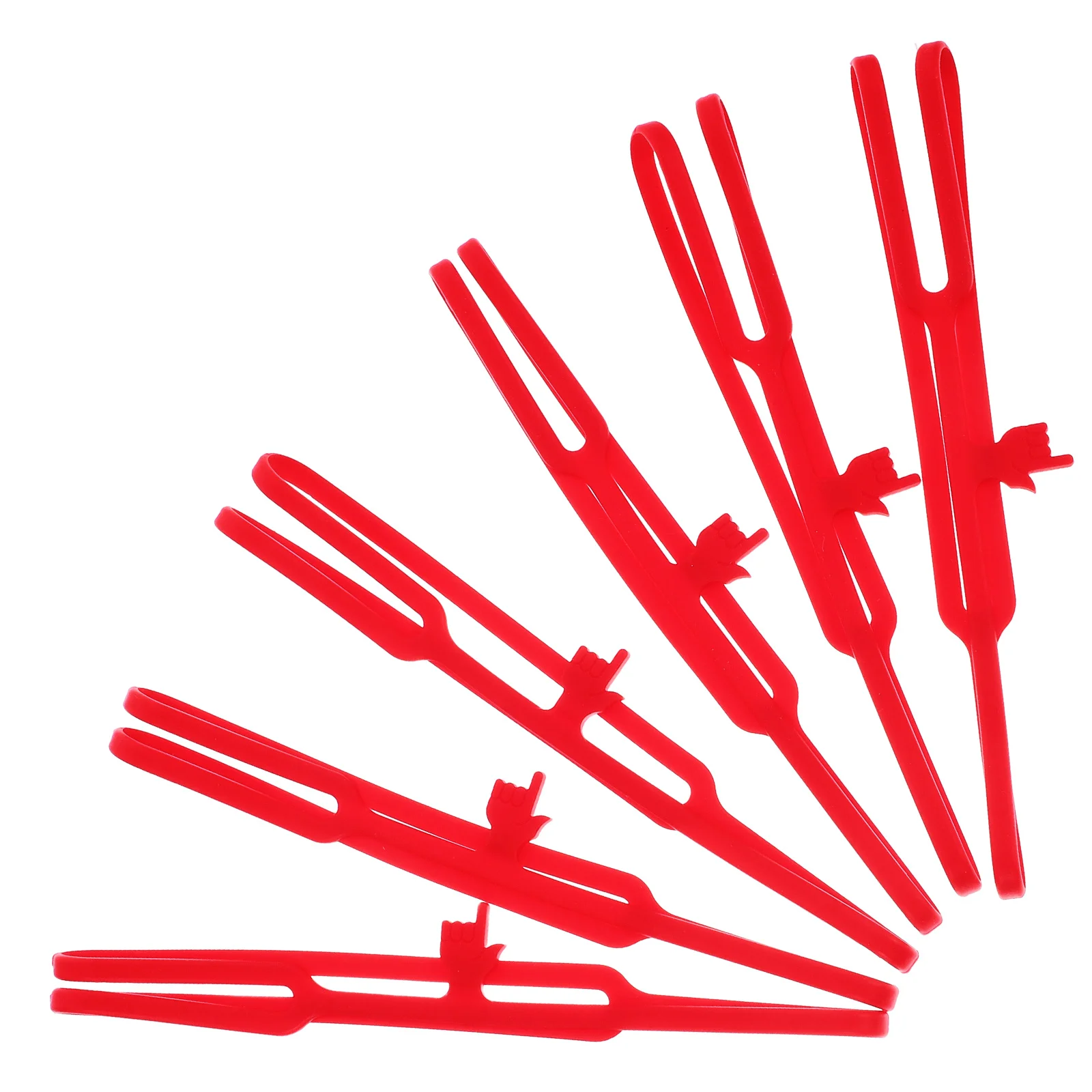 Segnalibri in silicone con punta da dito da 6 pezzi Adorabili segnalibri portatili divertenti per pagine di lettura Accessori creativi per marchi di libri