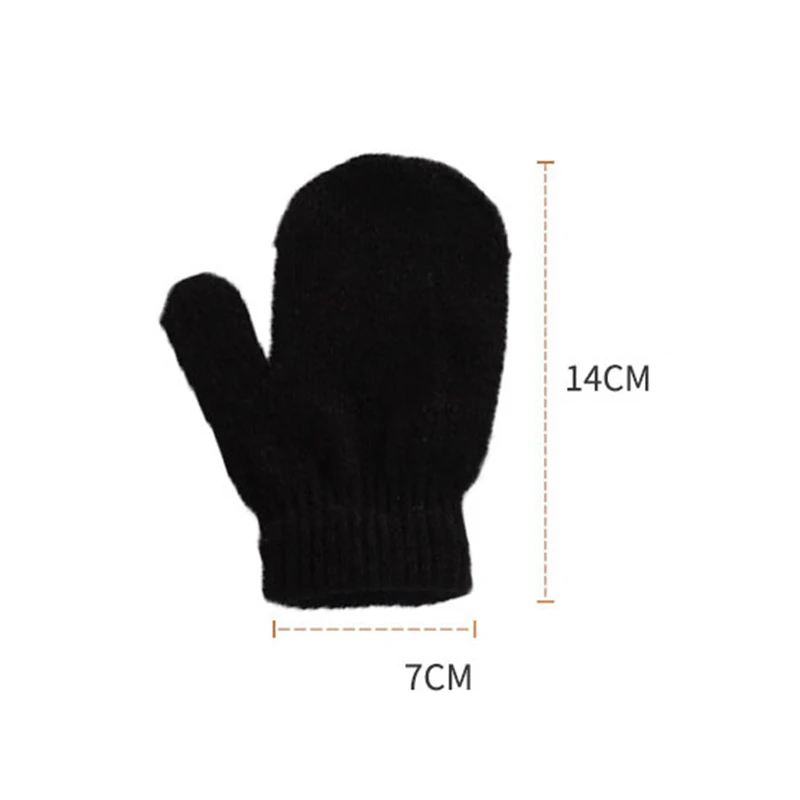 Children Kids Girls Boys Winter Knitted Gloves Solid Color Keep Warm Full Finger Mittens Toddlers Outdoor Wrist Gloves Wholesale