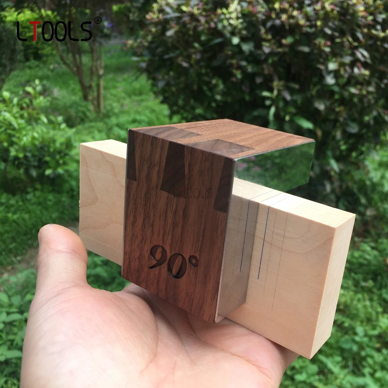 90degree Black Walnut Wood Multifunctional Dovetail Saw Guide Dovetail Jig Marker Wood Joints Gauge Magnetic Hand Cut Saw Guide