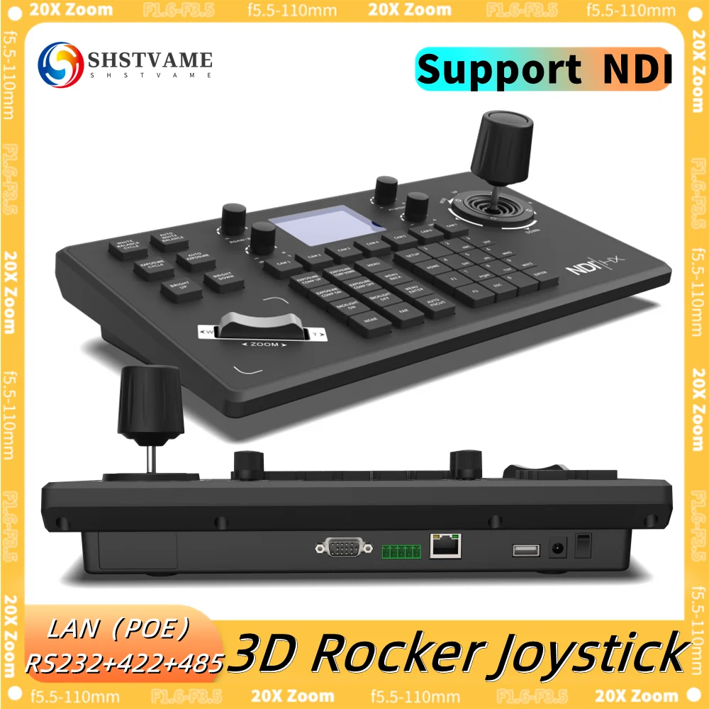 

Видеоконференция PTZ NDI Джойстик-контроллер Full VISCA PELCO-D/P ONVIF IP-управление Клавиатура TFT ЖК-экран для прямой трансляции