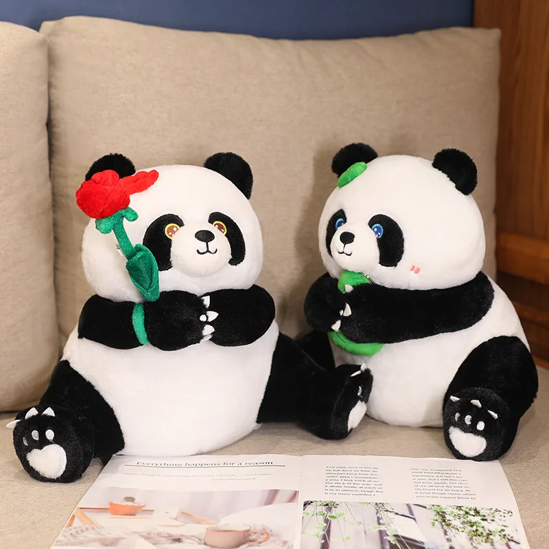 

13/30/50cm Cute Couple Panda Plush Toy Kawaii Stuffed Animals Panda Hug Flowers Plushies Doll Anime Soft Kids Toys Girls Gifts