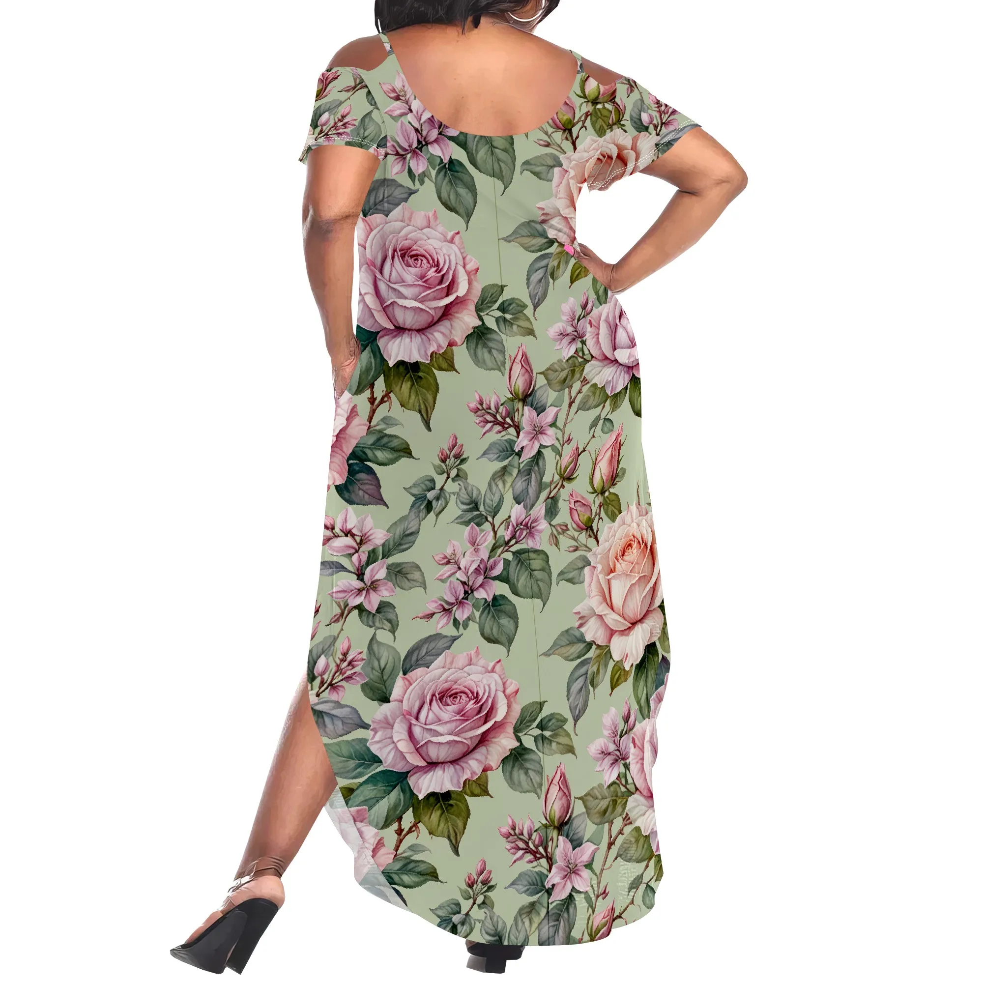 

Womens Summer Dresses Strap Off Shoulder Streamlined Long Skirt Boho Dresses