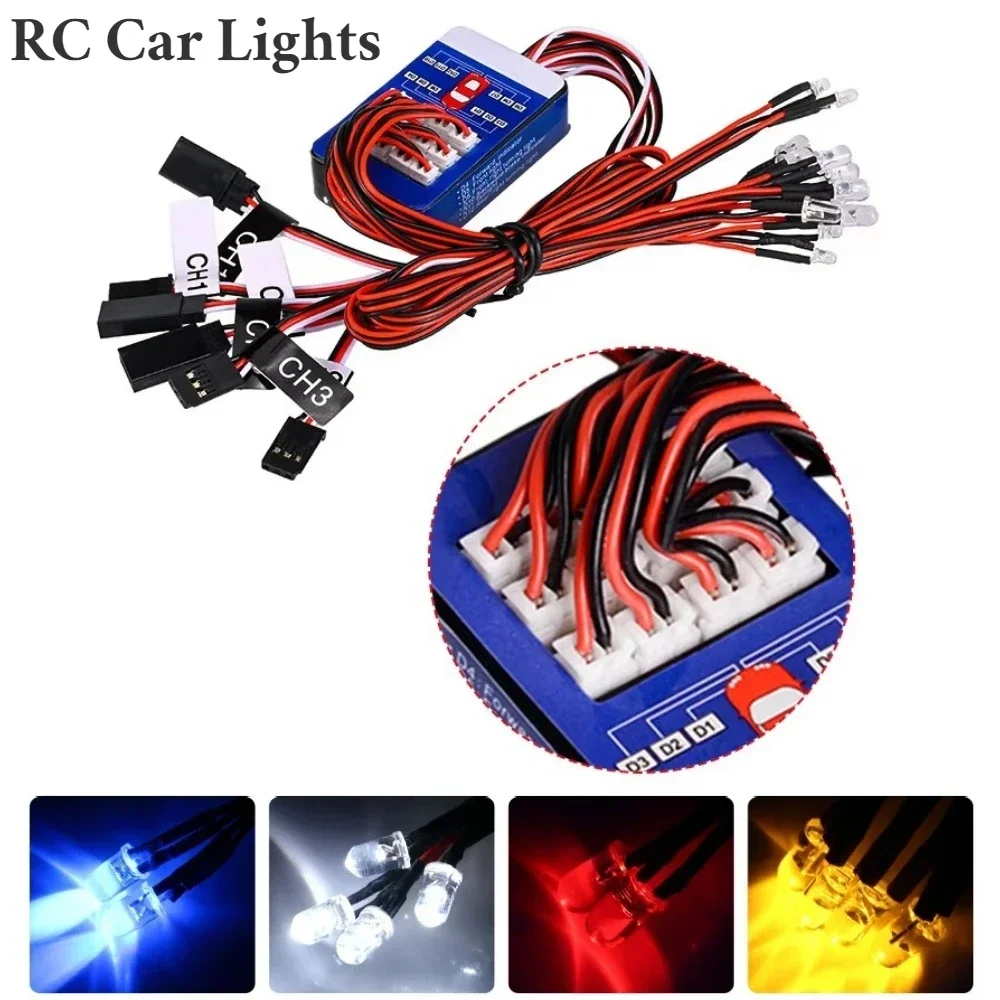 Rc Car 12 LED Lighting System Kit Smart Simulation Lights for 1/10 Scale Models RC Car Yokomo Tamiya Hop-up options TRX HSP HPI