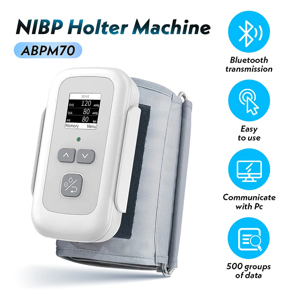 Contec Ambulatory Blood Pressure Monitor ABPM70 24 Hours Adult NIBP Monitoring and Cuff PC Software