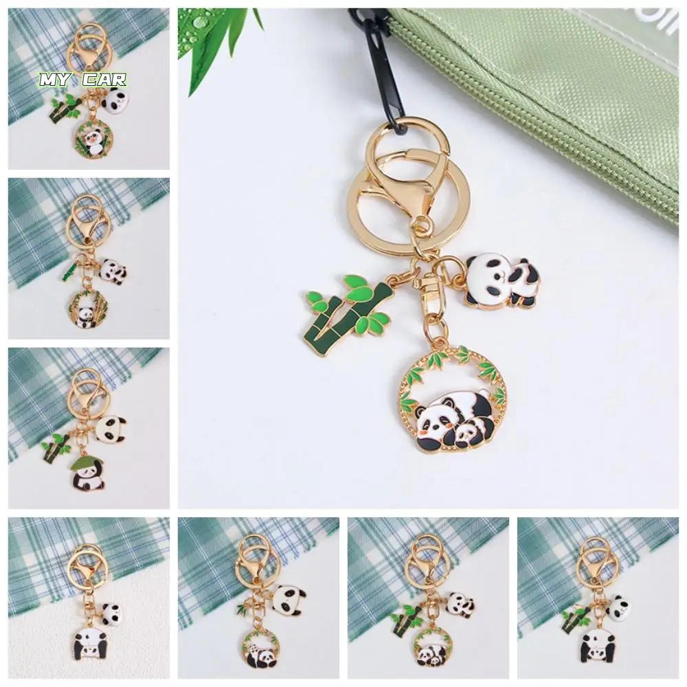 

Key Buckle Cartoon Panda Metal Keychain Metal Cute Panda Keyring Creative Kawaii Panda Key Pendant Bag Pendant