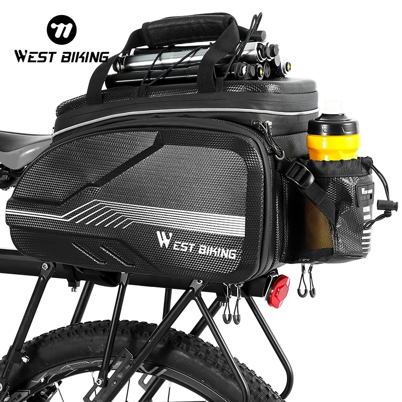 

WEST BIKING Bicycle Bag Waterproof Large Capacity EVA Hard Shell Rear Seat Rack Bike Bags Outdoor Travel Cycling Package