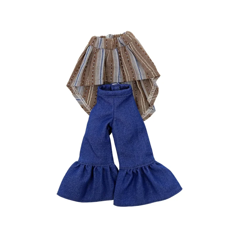 

Icy Dbs Small Cloth Doll Clothes Casual Strap Horn Pants Set 19 Joint Azones/Ob24 Baby Clothes Accessories Dress Up New Product