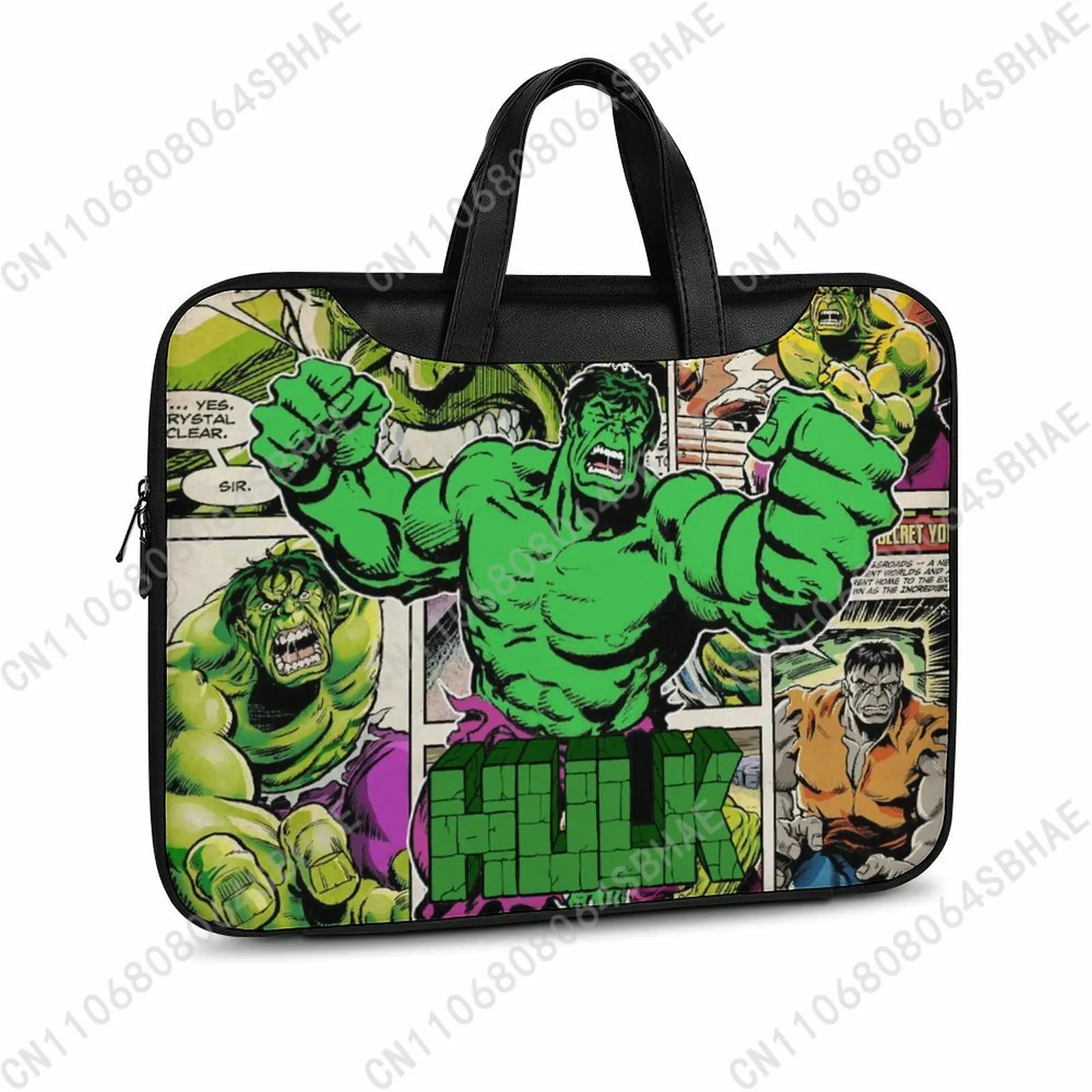 

Marvel The Incredible Hulk Custom Leather Briefcase Men Woman Laptop Bag Business Retro Genuine Leather Computer Cosplay