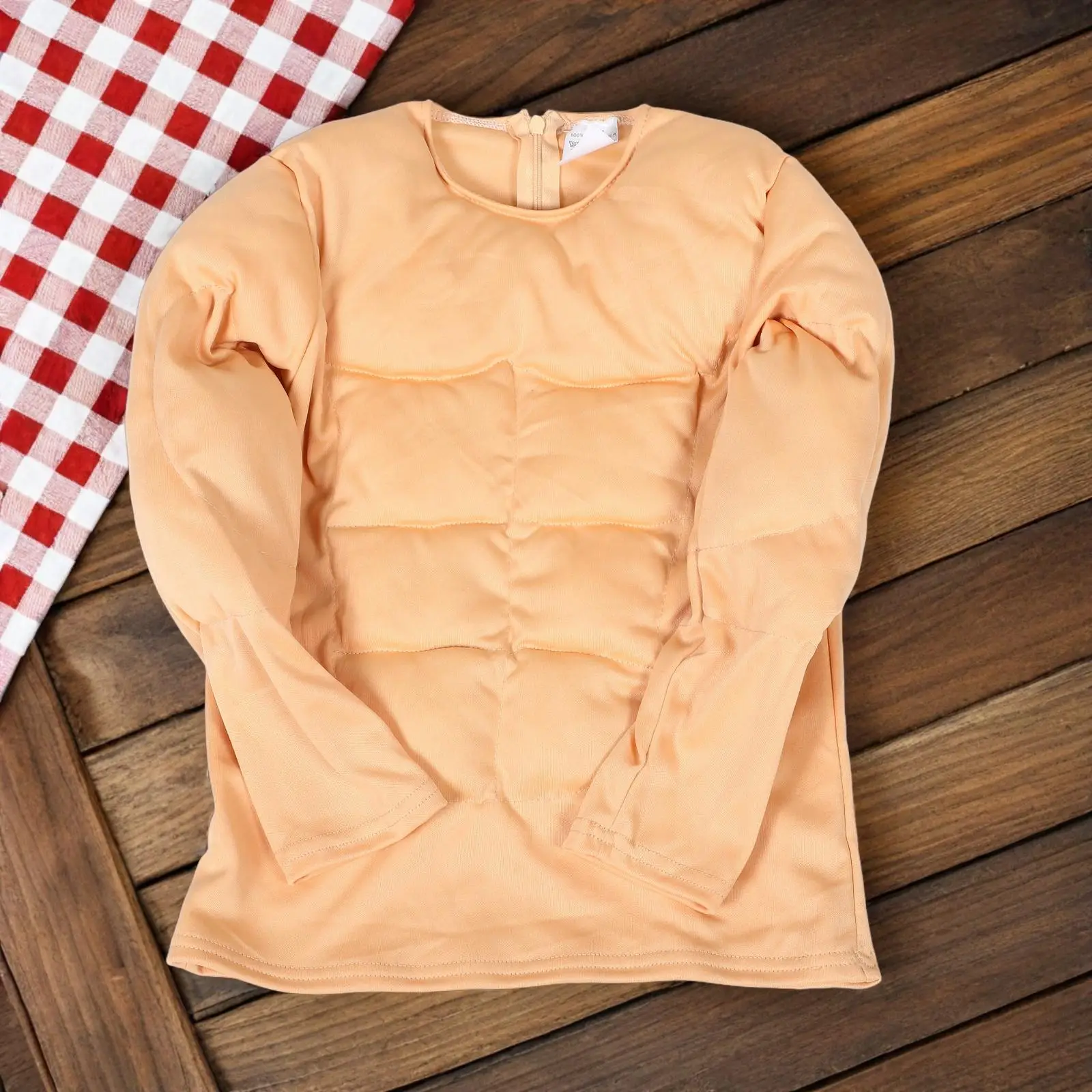 Disfraz muscular para hombres y niños, camisa muscular falsa de poliéster Beige, ligero, transpirable, Cosplay, escenario, piel muscular para bebé