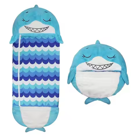 Children's Sleeping Bag Kids Cartoon Animal Blanket Sleepsacks Plush Doll Pillow Baby Anti-kick Quilt Sleep Sack For Boys Girls