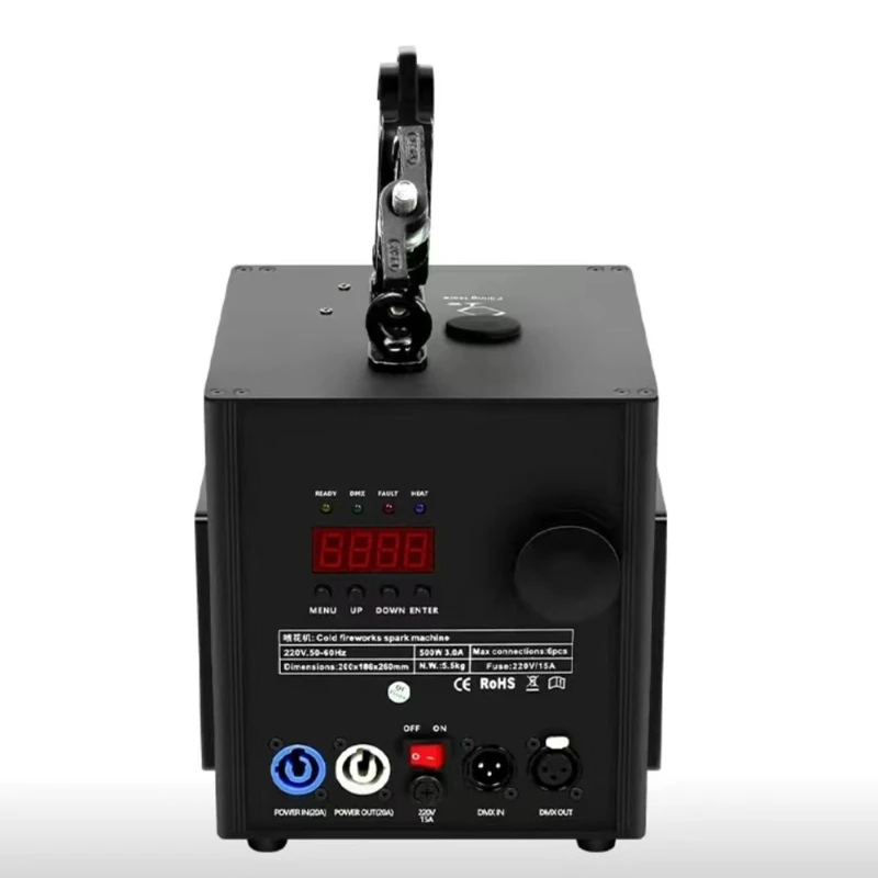 

New remote control hanging waterfall machine 600W DMX512 lower spray atmosphere machine, wedding celebration stage special