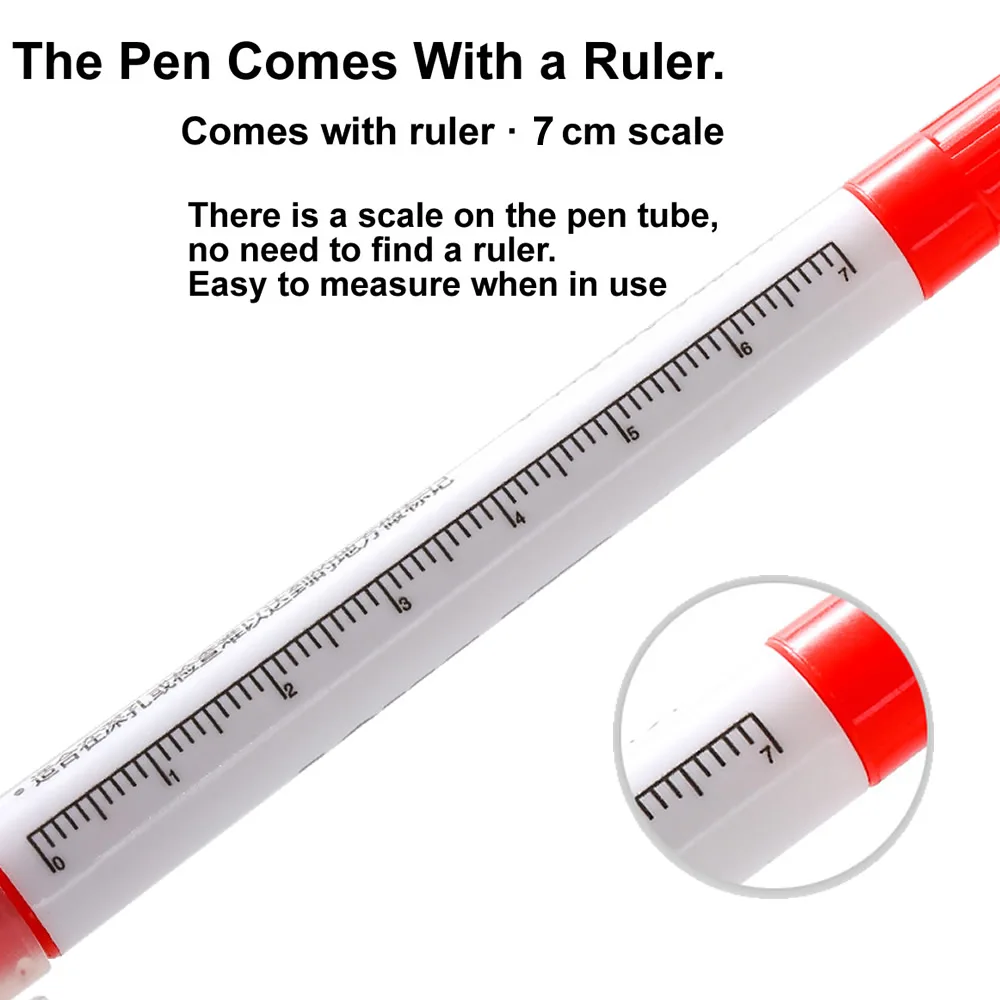 20 مللي متر 4 ألوان مزدوجة تلميح حفرة عميقة طويلة رئيس بنك الاستثمار القومي علامات ل قلم معدني مقاوم للماء الحمام النجارة الديكور متعددة الأغراض