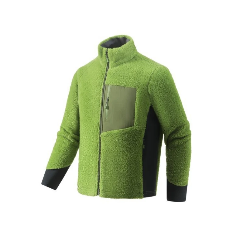 

Флисовая куртка на молнии с цветными блоками: 8-цветная зимняя ветрозащитная и теплая куртка для мужчин и женщин, подходит для кемпинга на открытом воздухе.