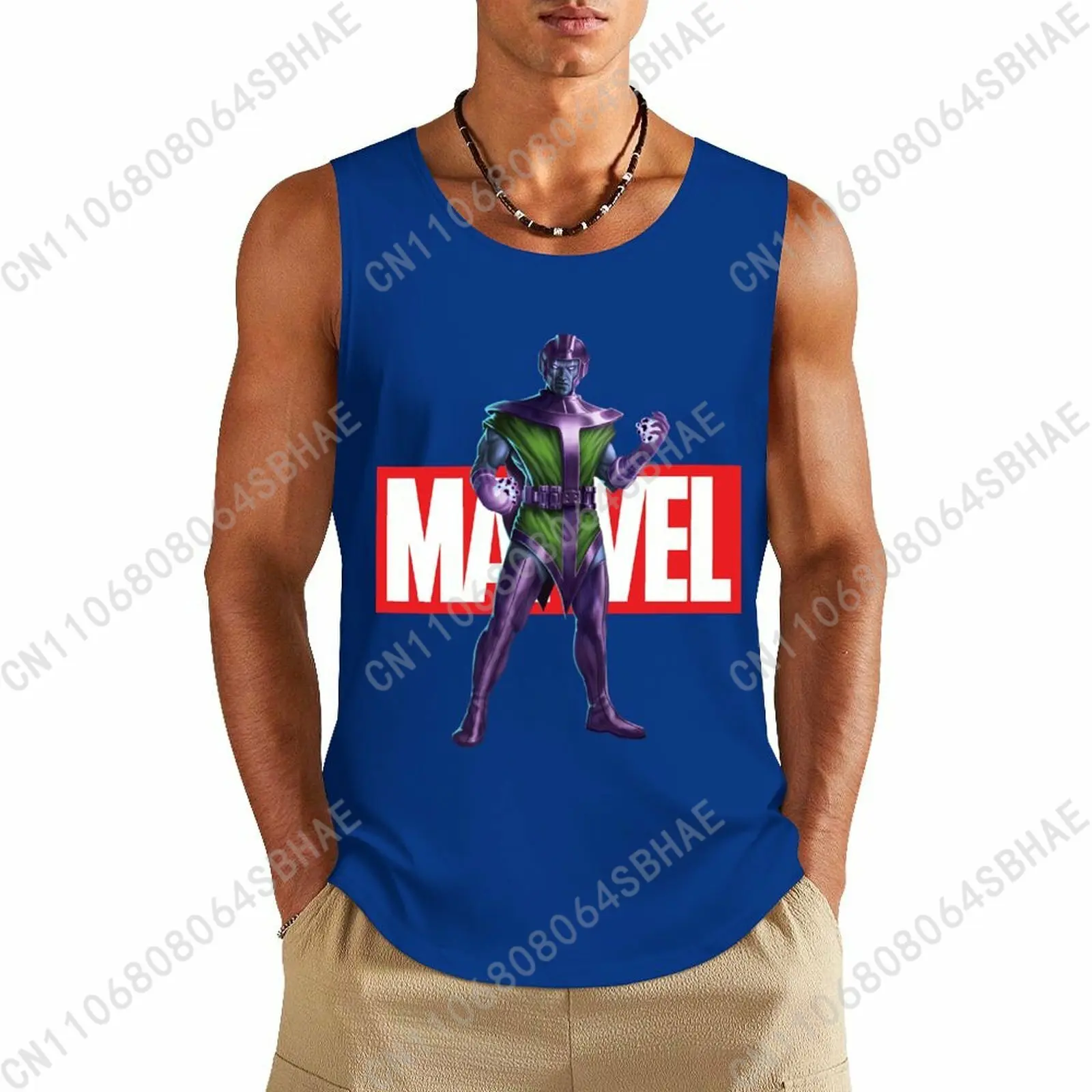 

Marvel Kang Custom Pattern Mens Cotton Tank Top Cotton Sleeveless Shirt Men Undershirt Personalized Gifts Cosplay
