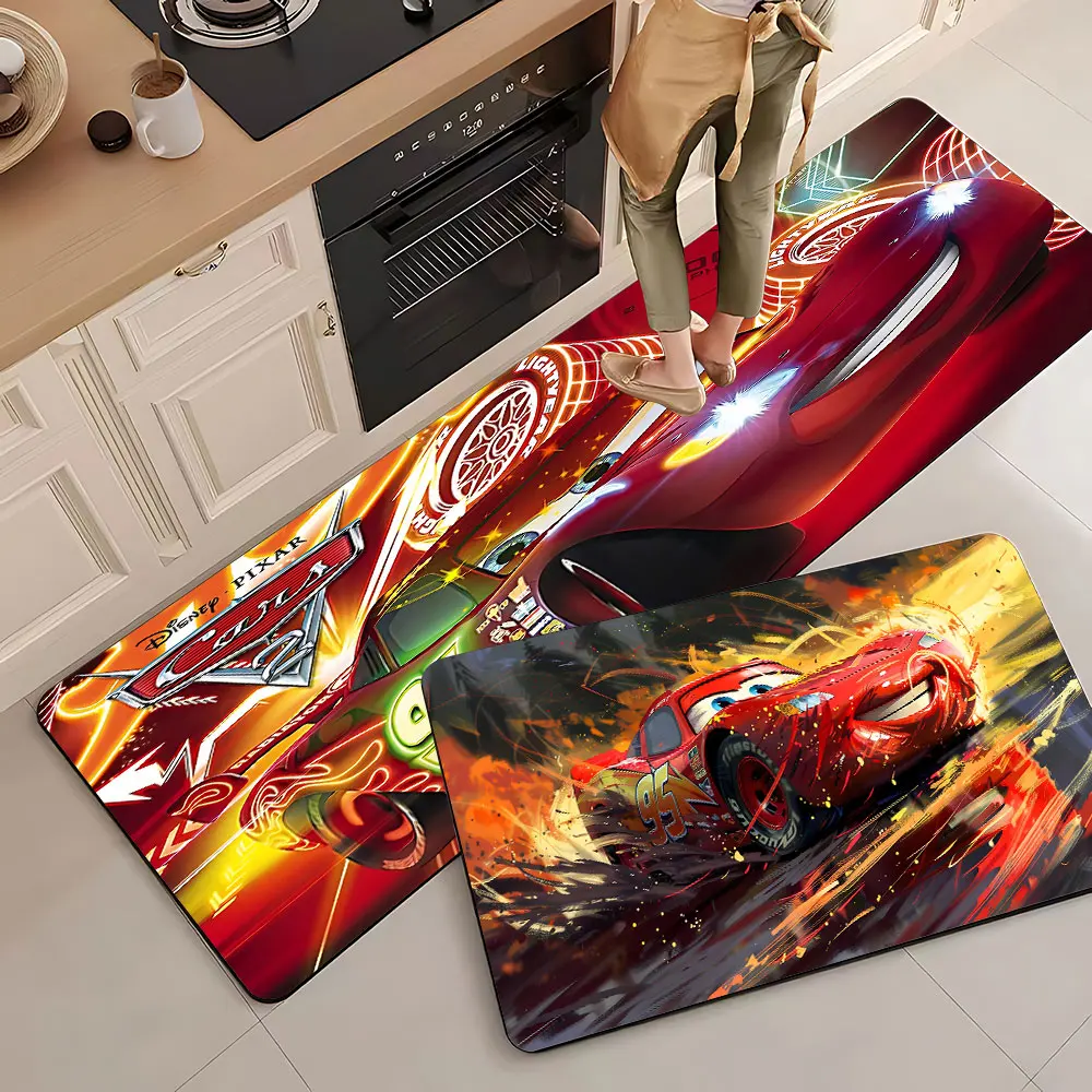 

Disney Lightning McQueen Car Door Mat Entrance Non-slip Doormat Washable Kitchen Carpet Living Room Hallway Rugs Bathroom Bath D