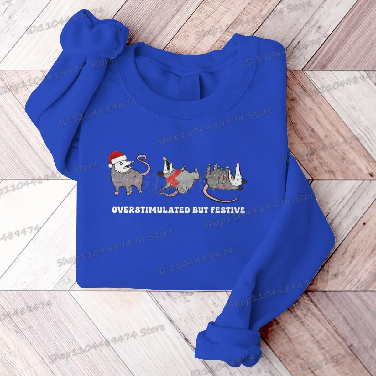 عيد الميلاد الأبوسوم المتفوق ولكن بلوزات احتفالية النساء الرجال عارضة الأزياء الجرافيك قمم جولة الرقبة عيد الميلاد السترة