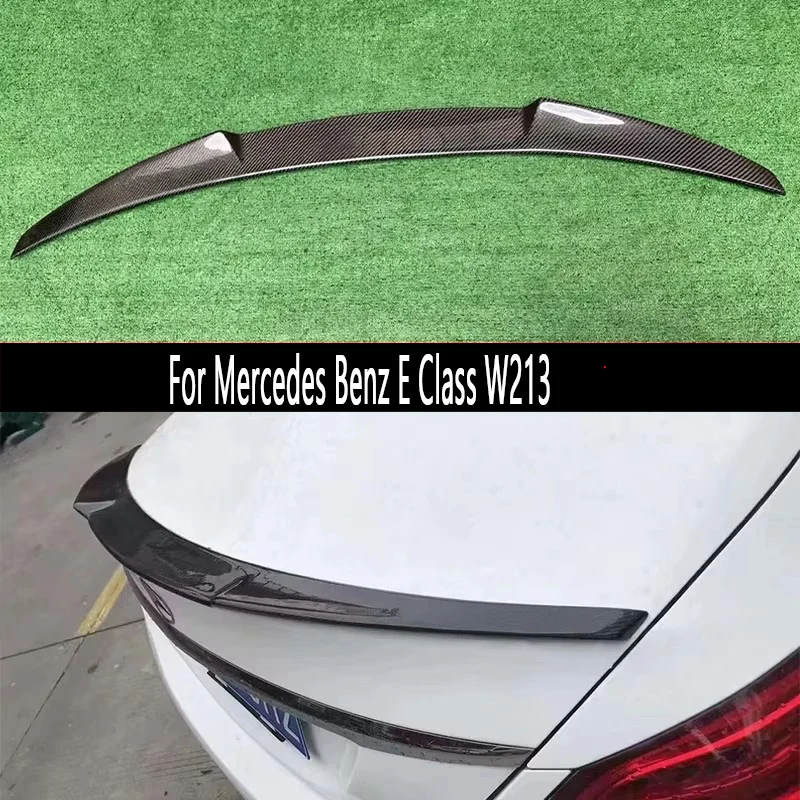 

For Mercedes Benz E Class W213 E63 E300 E350 Carbon Fiber Tail fins Rear Trunk Spoiler Guide Wing Rear Wing Car Trunk Diverter