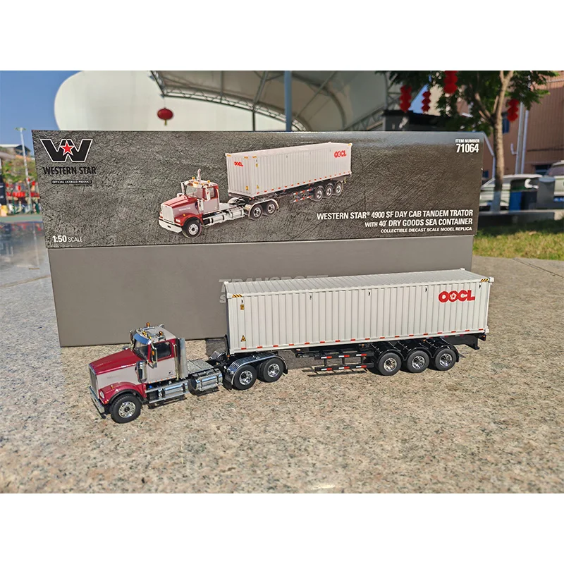 DM 1:50 40'refrigeración contenedor de carga seca tanque de aceite coche paleta camión serie aleación fundición a presión modelo recoger adornos