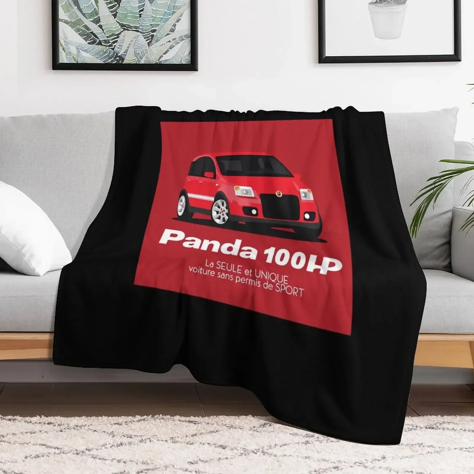 

Fiat Panda 100HP Red Throw Blanket Decorative Throw for winter Hairys Blankets For Baby Blankets